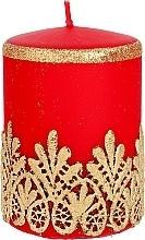 Fragrances, Perfumes, Cosmetics Decorative Lace Candle, red, 7x10 cm - Artman Lace Christmas