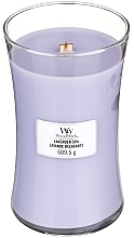 Scented Candle in Glass - WoodWick Hourglass Candle Lavender Spa — photo N4