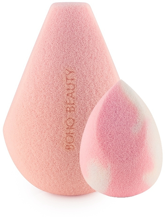 Makeup Sponge Set - Boho Beauty Candy Pink 3 Cut Medium And Mini Cut (sponge/2pcs) — photo N1