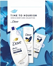 Set - Dove Time To Nourish (sh/gel/250ml + b/lot/250ml + h/cr/75ml) — photo N1