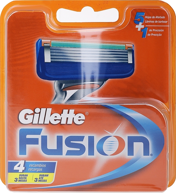 Shaving Cartridges, 4 pcs. - Gillette Fusion — photo N1