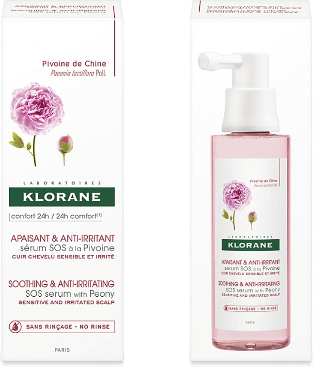 Soothing Peony Extract SOS-Serum - Klorane SOS Serum Soothing & Anti-Irritating Peony — photo N2