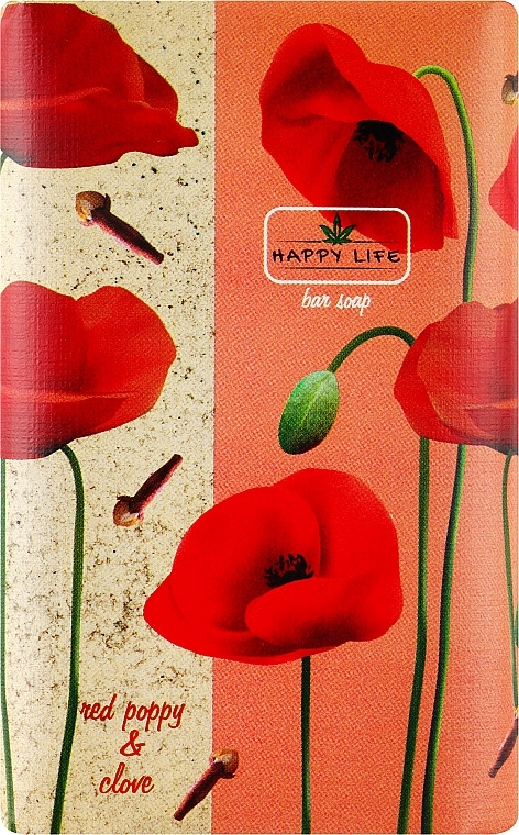 Soap Bar 'Red Poppy & Clove' - Happy Life — photo N2