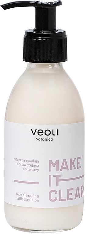 Face Cleansing Milk-Emulsion - Veoli Botanica Face Cleansing Milk Emulsion Make It Clear — photo N2