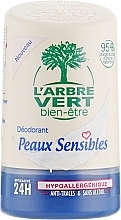 Fragrances, Perfumes, Cosmetics Deodorant for Sensitive Skin - L'Arbre Vert Sensitive Deodorant