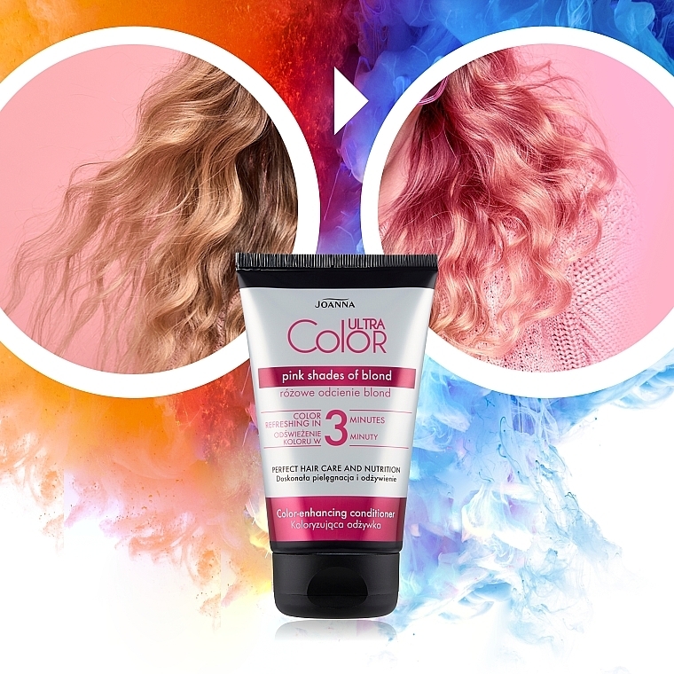 Tinted Hair Conditioner - Joanna Ultra Color System Pink Shades Of Blond — photo N4