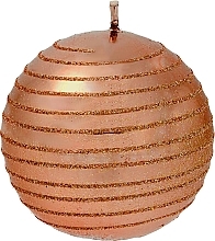 Fragrances, Perfumes, Cosmetics Decorative Candle, ball, copper, 8cm - Artman Glamour