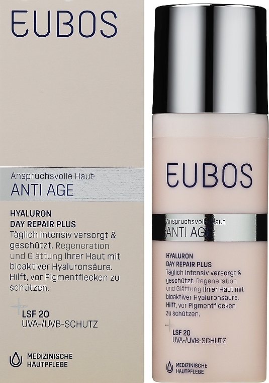 Anti-Aging Regenerating day Cream - Eubos Med Anti Age Hyaluron Day Repair Plus SPF20 — photo N2