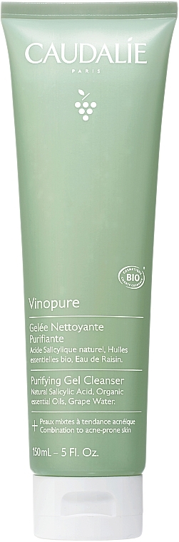 Cleansing Gel for Combination & Acne-Prone Skin - Caudalie Vinopure Purifyng Gel Cleanser — photo N1