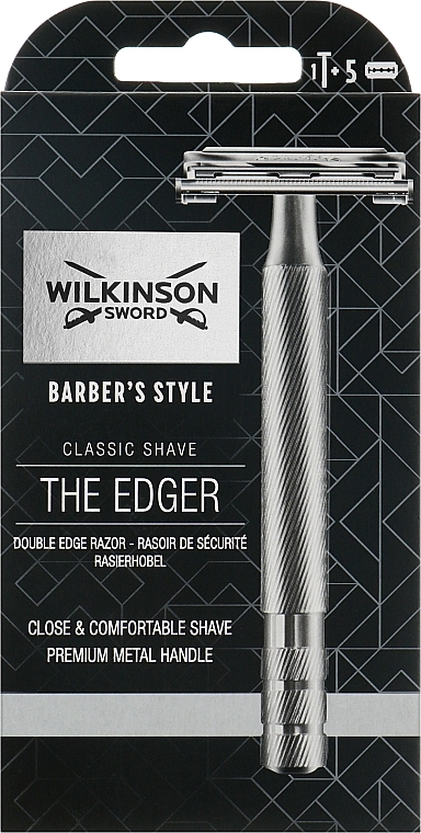 Razor + 5 Blades - Wilkinson Sword Classic Shave The Edger — photo N1