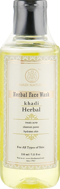 Anti-Acne Herbal Face Cleansing Gel - Khadi Natural Neem & Teatree Face Wash — photo N1