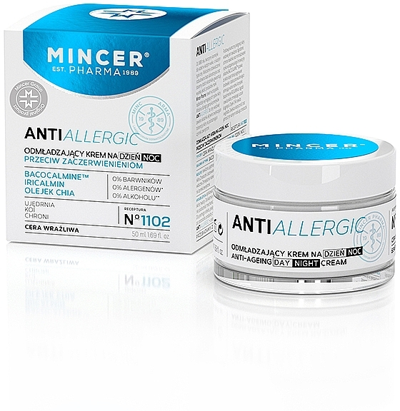 Rejuvenating Anti-Redness Face Cream - Mincer Pharma Anti Allergic 1102 Face Cream — photo N1