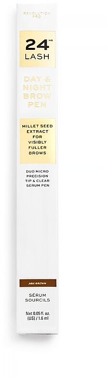 Eyebrow Pencil 2 in 1 - Makeup Revolution Pro 24hr Day&Night Brow Pen — photo N3