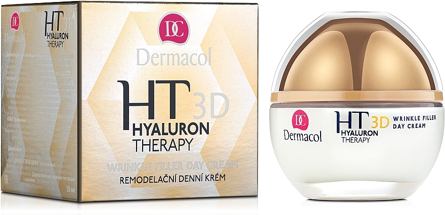 Pure Hyaluronic Acid Day Face Cream - Dermacol Hyaluron Therapy 3D Wrinkle Day Filler Cream — photo N1