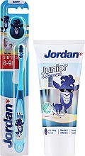 Set 6-12 years, donkey - Jordan Junior (toothpaste/50ml + toothbrush/1pc) — photo N1