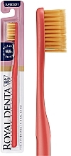 Extra Soft Toothbrush with Gold, coral red - Royal Denta Gold Super Soft — photo N2