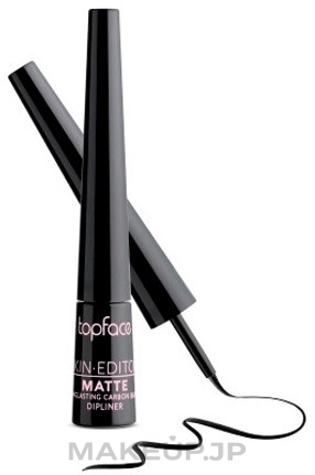 Eyeliner - TopFace Dipliner Matte — photo Carbon Black