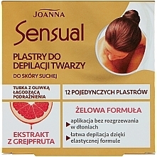 Depilatory Wax Face Strips with Grapefruit Extract - Joanna Sensual Gel Wax Face Strips — photo N1