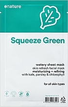 Fragrances, Perfumes, Cosmetics Moisturizing Sheet Mask for All Skin Types - E-Nature Squeeze Green Watery Sheet Mask