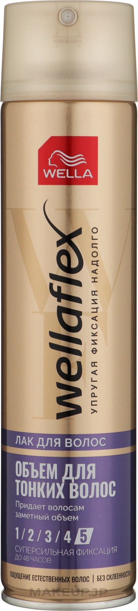 Ultra Strong Hold Thin Hair Spray - Wella Wellaflex Fillnes for Fine Hair — photo 250 ml