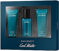 Fragrances, Perfumes, Cosmetics Davidoff Cool Water - Set (edt/40 ml + sh/gel/50 ml + ash/balm/50 ml)