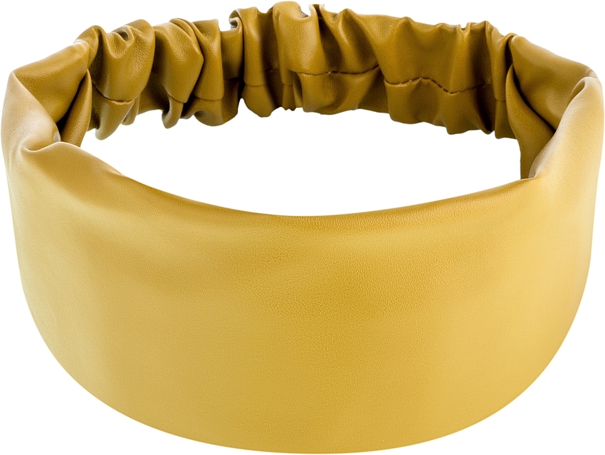 Faux Leather Classic Headband, mustard - MAKEUP Hair Accessories — photo N1