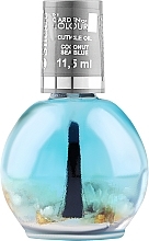 Fragrances, Perfumes, Cosmetics Nail & Cuticle Oil with Flowers - Silcare Cuticle Oil Coconut Sea Blue