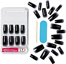 False Nails with Glue Set, long - Kiss Fantasy On-Trend Translucent Nails Jelly Color — photo N2