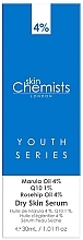 Face Serum - Skin Chemists Youth Series Marulua Oil 4%, Q10 1%, Rosehip Oil 4% Dry Skin Serum — photo N2
