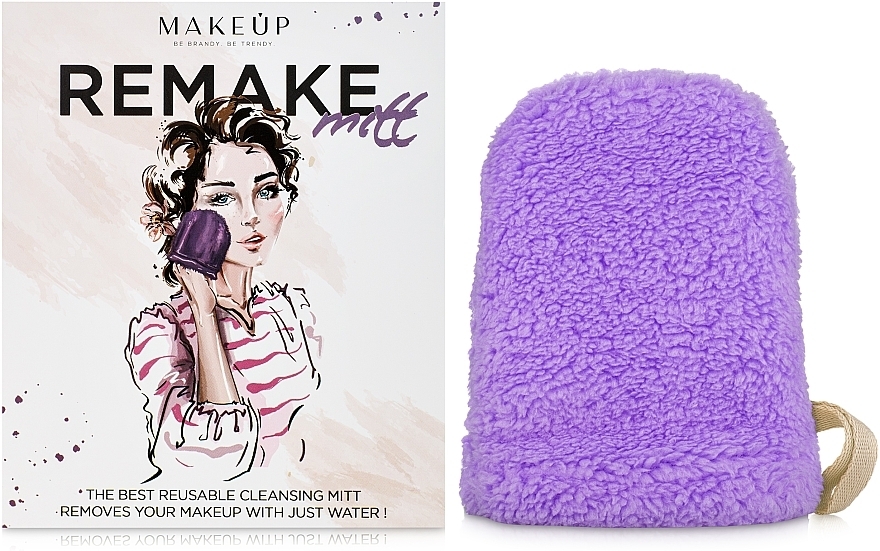 ReMake Makeup Remover Mitt, lilac - MAKEUP — photo N1