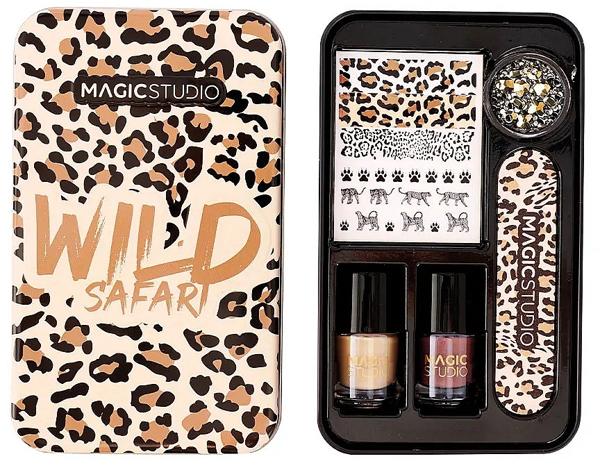 Nail Set, 5 pcs - Magic Studio Wild Safari Savage Nail Art Set — photo N1
