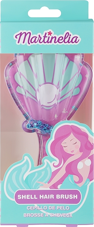 Let's Be Mermaids Hair Brush, pink 2 - Martinelia Shell Hair Brush — photo N2