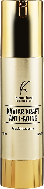 Face Cream with Black Caviar Extract & Gold - KosmoTrust Cosmetics Kaviar Kraft Anti-Aging — photo N1