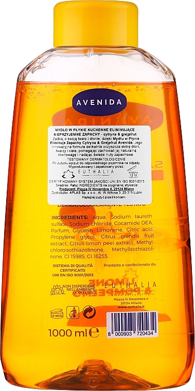 Anti-Odor Liquid Lemon & Grapefruit Soap - Avenida Liquid Soap — photo N4