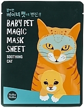 Fragrances, Perfumes, Cosmetics Sheet Mask "Cat" - Holika Holika Baby Pet Magic Mask Sheet Soothing Cat