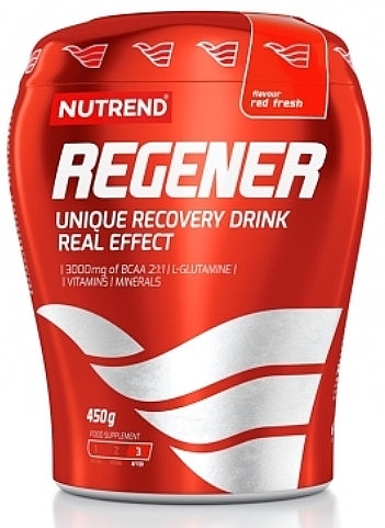 Powdered Energy Drink, red freshness - Nutrend Regener — photo N1