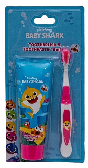 Set - Pinkfong Baby Shark (tpst/75ml + tbrsh/1pcs) — photo N1