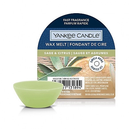 Scented Wax Melts - Yankee Candle Wax Melt Sage & Citrus — photo N1