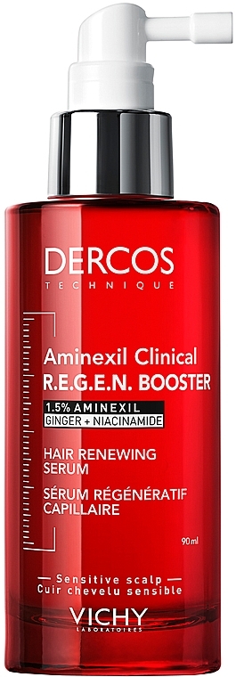 Strengthening & Stimulating Hair Serum - Vichy Dercos Aminexil Clinical R.E.G.E.N Booster Hair Renewing Serum — photo N1
