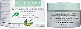 Fragrances, Perfumes, Cosmetics Ginkgo Biloba & Black Grape Cream - L'erbolario Crema Viso al Ginkgo Biloba e Alla Vite Rossa