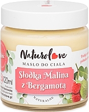 Fragrances, Perfumes, Cosmetics Natural Body Butter 'Sweet Raspberry & Bergamot' - Naturolove Body Butter