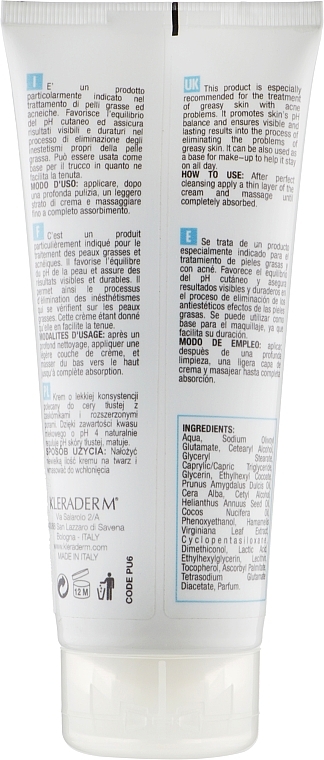 Healing Acid-Cream for Problem Skin - Kleraderm Purissima Acid Cream — photo N2