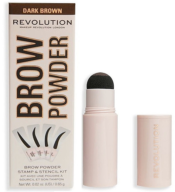 Makeup Revolution Brow Powder Stamp & Stencil Kit - Brow Set — photo N1