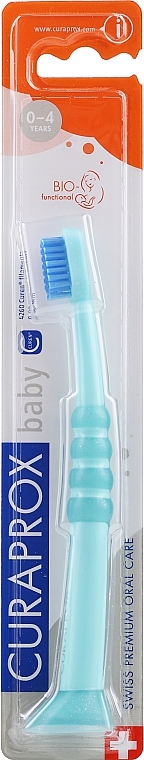 Kids Toothbrush, turquoise with blue bristle - Curaprox — photo N1