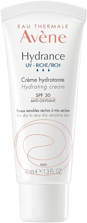 Moisturizing Face Cream - Avene Eau Thermale Hydrance Rich Hydrating Cream SPF 30 — photo N1