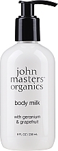 Fragrances, Perfumes, Cosmetics Body Milk "Geranium and Grapefruit" - John Masters Organics Geranium & Grapefruit Body Milk