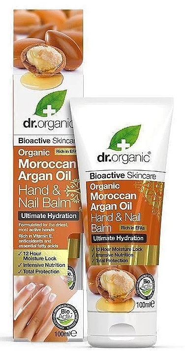 Hand & Nail Balm with Argan Oil - Dr. Organic Bioactive Skincare Organic Moroccan Argan Oil Hand & Nail Balm — photo N1