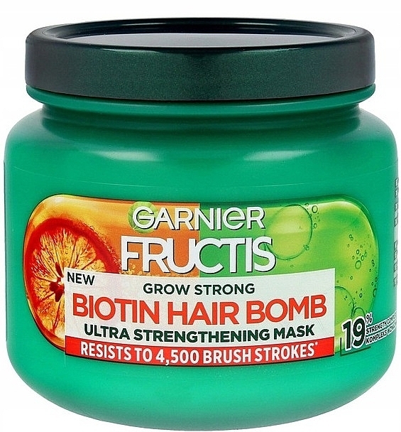 Hair Mask - Garnier Fructis Grow Strong Biotin Hair Bomb — photo N1