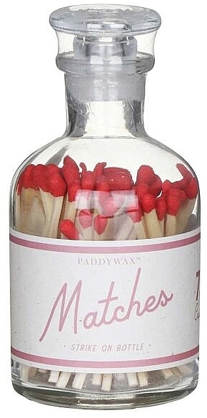 Safe Candle Matches, in a glass jar, red tip - Paddywax Matches Strike On Bottle Red Tips — photo N2