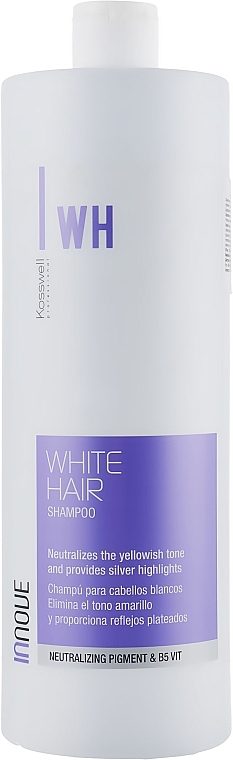 Yellow-Shade Neutralizing Shampoo - Kosswell Innove Professional White Hair Shampoo — photo N10